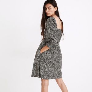MADEWELL LUCIE MINI DRESS, Elbow- 3/4 puff sleeve